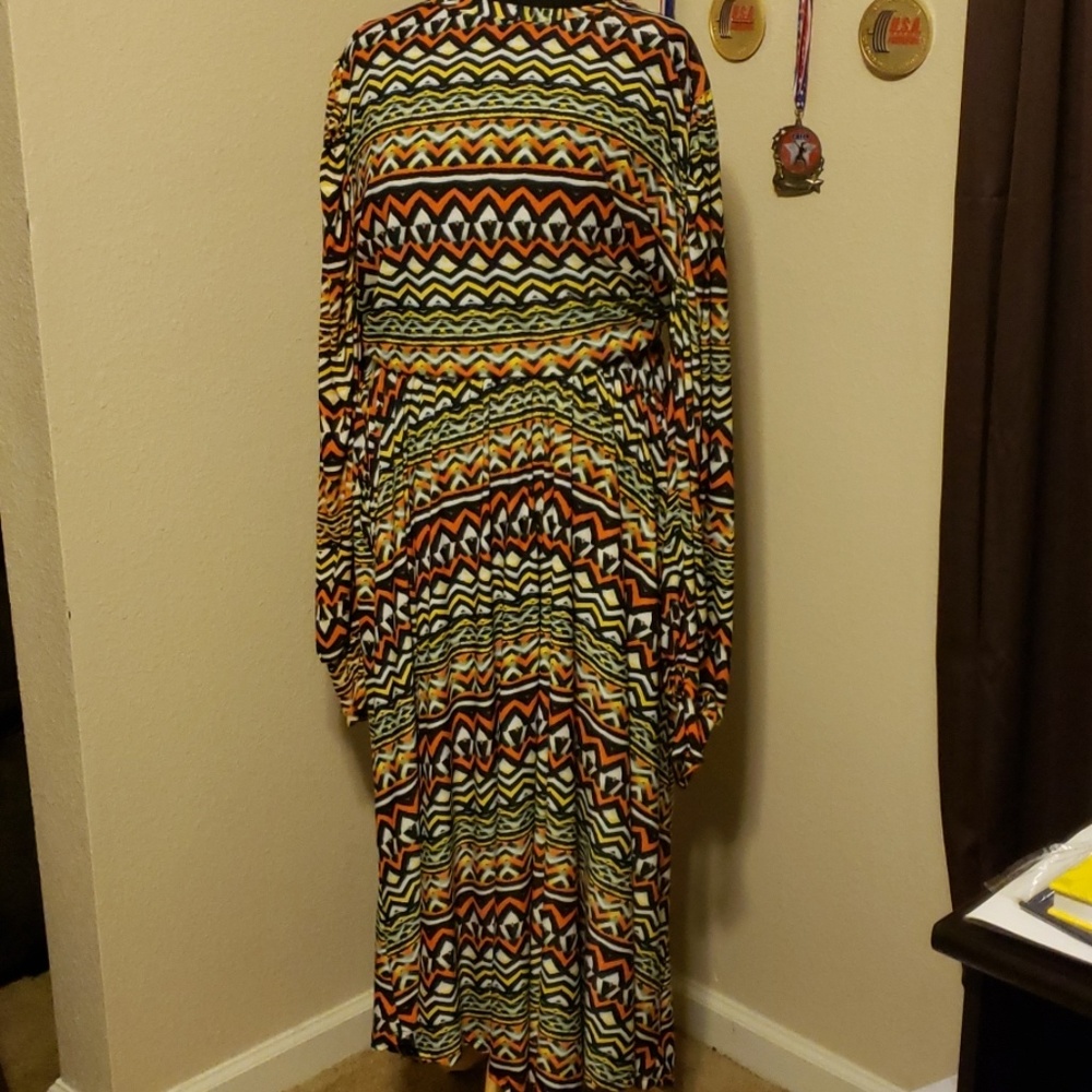 Tribal print maxi dress